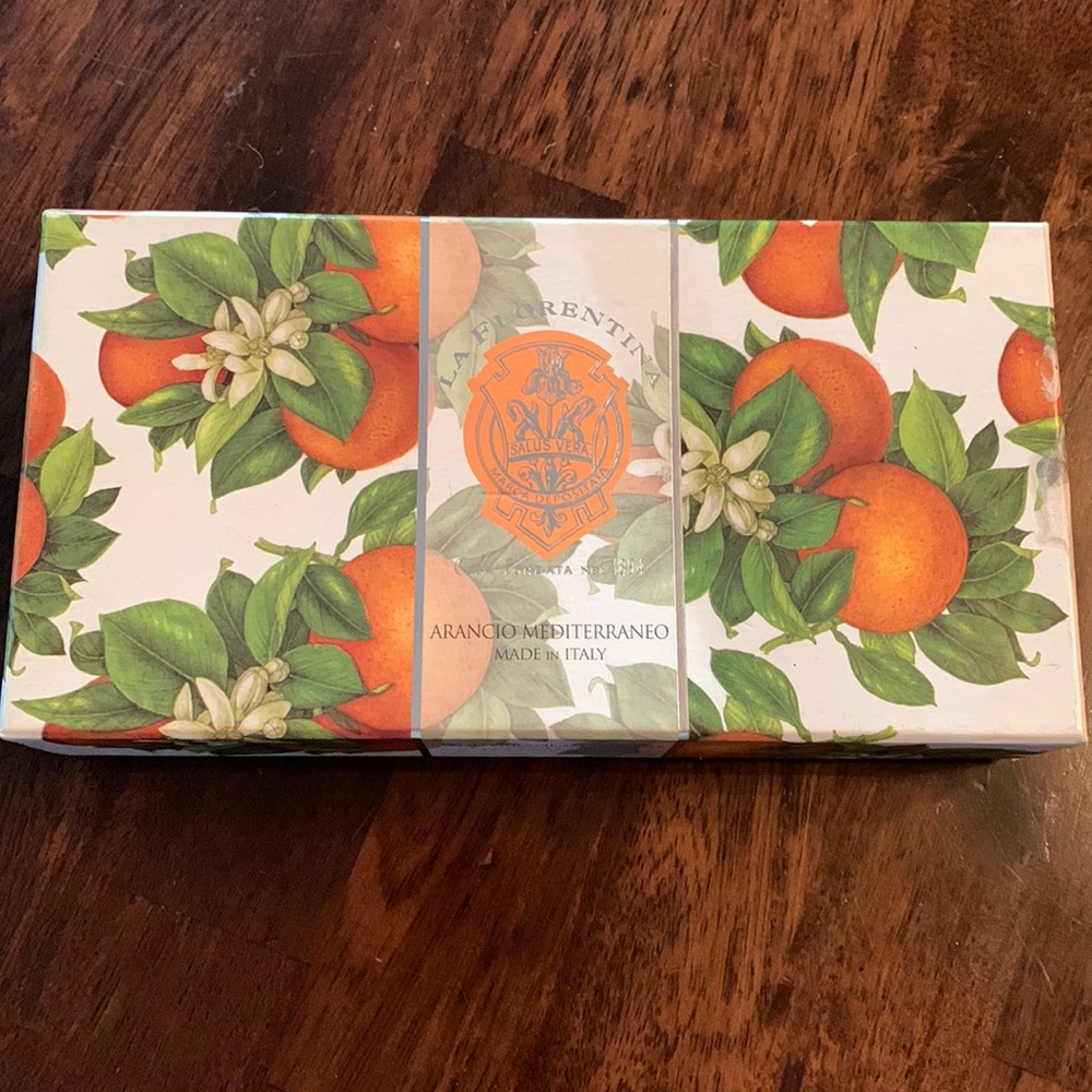 NWT La Florentina Mediterranean Orange bar soap, new, still sealed